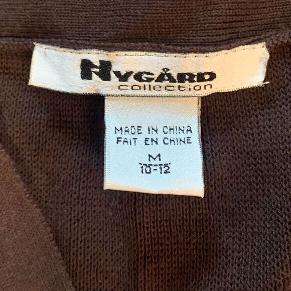 Vintage Nygard Womens Size Medium Button Front Suede‎ Cardigan Sweater Brown - Picture 2 of 6